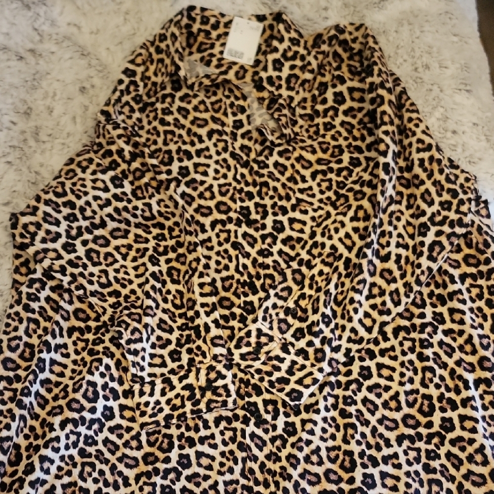 H&M Leopard Print Blouse
